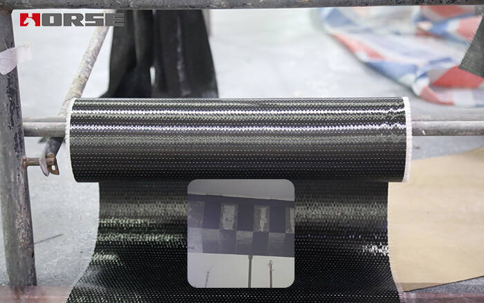 FRP strengthening using carbon fiber fabric