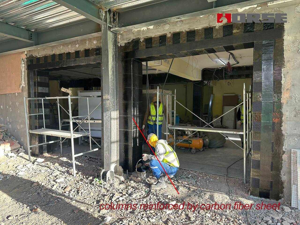 Case Of Old Factory Retrofitting Into Office Building with Carbon Fiber