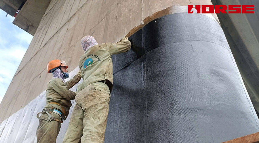 Apply Carbon Fiber To Bridge Piers